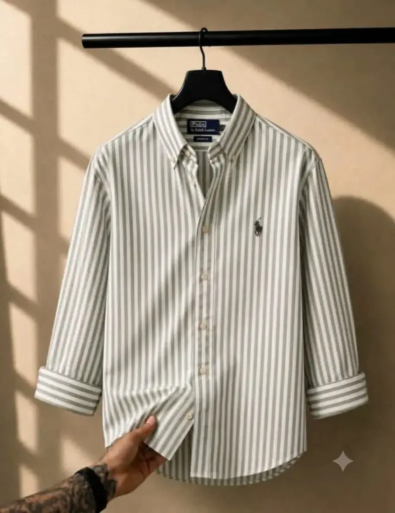 Polo Ralph Lauren vertical striped botton-down shirt